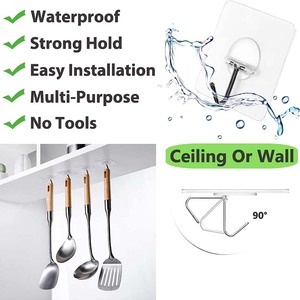 Ganci <span class=keywords><strong>Adesivi</strong></span> Trasparenti Impermeabili Extra Forti Senza Cuciture per Porte e Pareti - Vendita all'Ingrosso - Product Image 4