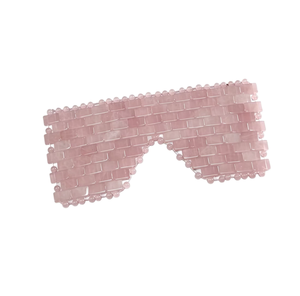 Masque rafraîchissant en quartz rose naturel, masseur pour les yeux - Product Image 4