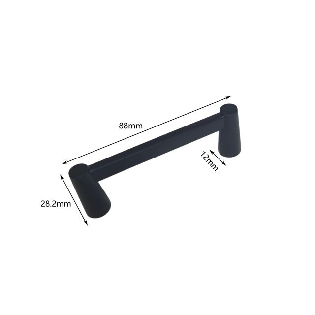 Matte Black/Chrome T-Bar Cabinet Pulls, Zinc Alloy Drawer Handles, Hardware for Kitchen Wardrobe