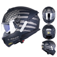 Casque de moto LS2FF808, casque de moto à double visière anti-buée, casque intégral certifié ECE