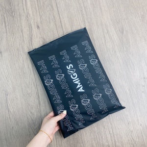 Sacs Ziplock Noirs Givrés Personnalisés - Pochettes à Fermeture Éclair Entièrement Imprimées avec Motif Blanc pour l'Image de Marque et l'Emballage Cadeau - Product Image 2