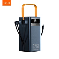 Batterie Li-Polymère 50000mAh, Power Bank, Charge Rapide, Chargeur Portable, USB-C PD, Haute Capacité avec Câble pour Voyage