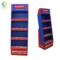 Kundenspezifische Faltbare Postkarten-Karton-Display-Ständer POS-Bodenaufsteller für Bücher