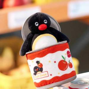 100% प्रामाणिक 6 pcs/बॉक्स पिंगु छिपाएँ और श्रृंखला प्लश गुड़िया ब्लाइंड बॉक्स kawai सजावटी कीचेन बैग चार्जर नरम खिलौने - Product Image 1