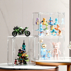 Dayooh Rõ Ràng Chống Bụi Mù Hộp Hiển Thị Trường Hợp Stackable Lưu Trữ Showcase Bức Tượng Nhỏ Bộ Sưu Tập <span class=keywords><strong>Acrylic</strong></span> Hiển Thị Hộp Cho Đồ Chơi Búp Bê - Product Image 1