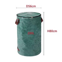 Bolsa Grande Impermeable para Hojas de Jardín con Tapa, Recolector de Residuos de Jardín Resistente a Salpicaduras, Fácil de Limpiar y Reutilizable para Desechos de Césped
