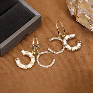 Pendientes de botón de esmalte francés súper brillantes para mujer, accesorios de lujo, estilo delicado, dulce <span class=keywords><strong>y</strong></span> elegante, con circonita - Product Image 3