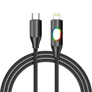 Hollowed-<span class=keywords><strong>out</strong></span> PD ánh sáng và bóng RGB Cáp dữ liệu đầy màu sắc 65W siêu nhanh sạc tương thích với iPhone Samsung Huawei Xiaomi. - Product Image 2