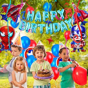 Palloncini in Mylar per Festa di Compleanno a Tema Supereroi, Decorazioni per Feste a Tema Supereroi per Bambini X4257 - Product Image 3