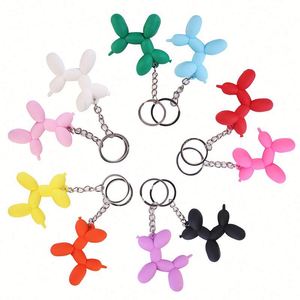 Promotional Bubble Balloon Dog Keychain Doll PVC Soft Rubber Jewelry Gift Accessories Wholesale Keyholders - Product Image 5