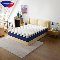 Vente chaude Matelas ignifuge Queen king Matelas en mousse à mémoire de forme en gel de taille unique Matelas à ressorts ensachés à 7 zones Ensemble de matelas