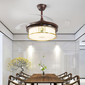 Solid Wood <b>Ceiling</b> <b>Light</b> Led App Control Dimmable Living Room Bedroom Main <b>Light</b> 15-30 Sqm Zen Style Guangdong Style - Product Image 3