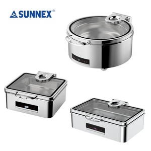 Calentador de Comida Eléctrico SUNNEX de Acero Inoxidable, 12 Qt, Redondo, con Pantalla Digital, Calentamiento Continuo - Product Image 2