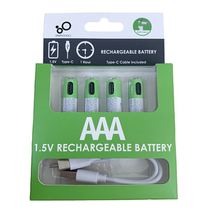 Batterie au lithium rechargeable USB 1,5 V 3 A pour appareils électroniques grand public, port Type-C, charge rapide, lot de 2 batteries, verrouillage par mot de passe - Product Image 5