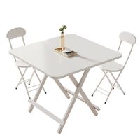 Table à manger pliante moderne en bambou et bois massif, mobilier de salle à manger, salon, usage domestique, petite table portable d'extérieur avec pieds en fer carrés