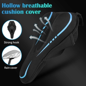 Housse de selle de vélo WEST BIKING en gel de silicone, coussin doux, antichoc, pour VTT et vélo de route, avec housse de pluie réfléchissante - Product Image 4