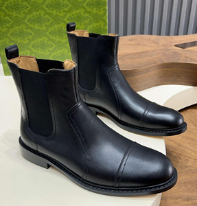 Stivaletti Chelsea Ortopedici Vintage da <span class=keywords><strong>Uomo</strong></span>, Comodi, Neri, Invernali, con Punta Affusolata, in Pelle Scamosciata PU, Suola Piatta, Leggeri - Product Image 2