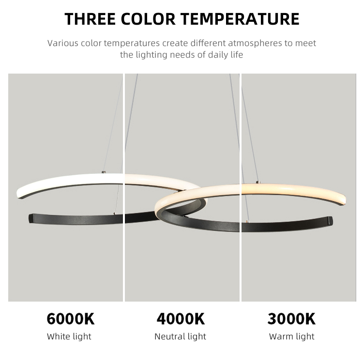 Modern Restaurant Indoor Hanging Ceiling Aluminum Led Chandelier Pendant light Fixtures