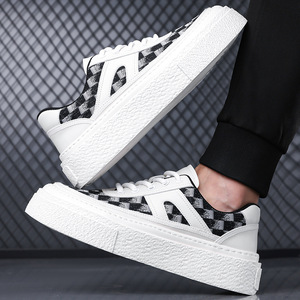 Zapatillas Deportivas para Hombre con Punta Redonda, de Cuero Sintético, con Aumento de Altura, Suela de Goma, para Todas las Temporadas, Casuales - Product Image 3