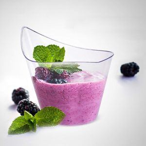 Vasos de Plástico PS Transparentes Desechables para Yogur, Ideales para Fiestas, Frutas, Ensaladas de Verduras, Aperitivos y Postres de <span class=keywords><strong>Mousse</strong></span> - Product Image 5