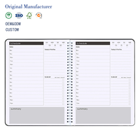 Planificateur quotidien non daté, couverture souple, carnet à spirale, agenda, organisateur pour les rendez-vous, calendrier personnel