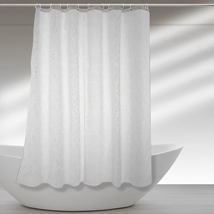 Cortina de Ducha de PEVA 180X200 CM Blanca Decorada - Product Image 1