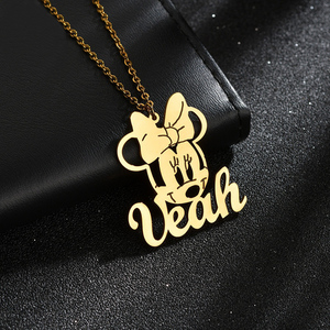 <b>Customized</b> Cartoon Character <b>Necklace</b> Kids Personalized <b>Name</b> Pendant Children Jewelry Gold Plated Stainless Steel <b>Necklaces</b> - Product Image 6