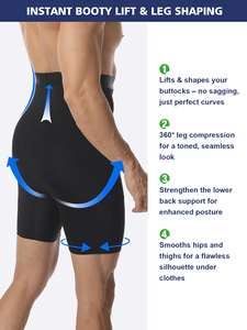Boxer a vita alta da uomo, modellanti in maglia, con controllo pancia, direttamente dalla fabbrica - Product Image 6