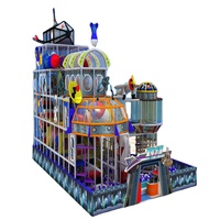 Château gonflable en aluminium de la série Space, équipement de terrain de jeu intérieur pour enfants, château gonflable pour usage scolaire et commercial