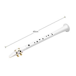 <span class=keywords><strong>Sax</strong></span> <span class=keywords><strong>tascabile</strong></span> bianco portatile Mini sassofono chiave C piccolo sassofono in plastica con borsa per il trasporto Woodwind strumento - Product Image 3