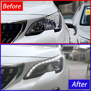2017-2020 Peugeot <span class=keywords><strong>3008</strong></span> 4008 5008 haute qualité LED phare automatique lentille bifocale DRL accessoires 100W voiture avant lampes assemblage nouveau - Product Image 6
