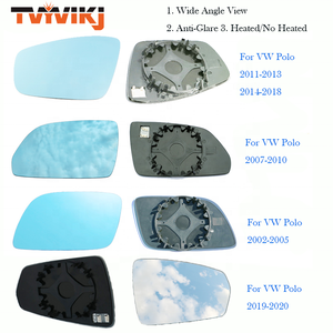 1 Paio di Specchietti Retrovisori Laterali con Vetro Blu per VW <span class=keywords><strong>Polo</strong></span> 2002-2020 Quinta Generazione, Visione Grandangolare Antiabbagliamento - Product Image 2