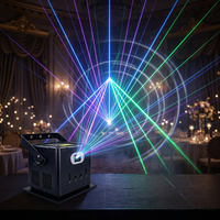 Lumière laser RGB professionnelle 8W/10W avec indice de protection IP54, contrôle DMX512, CRI élevé 90, corps en aluminium pour scène, mariage, fête, événements