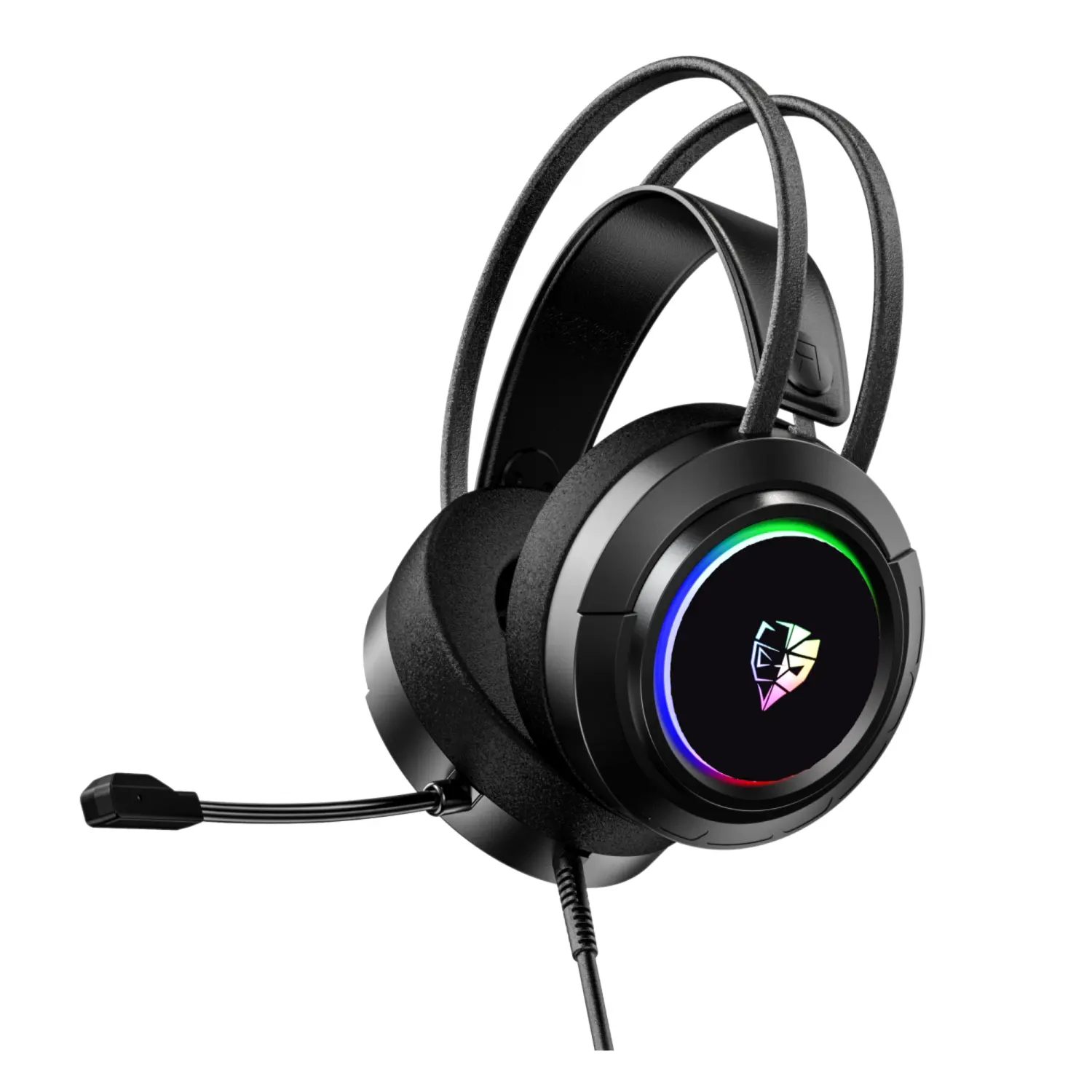 Over Ear Gaming Headset Wired Over Head Headphone with Colorful LED Light USB 3.5mm Jack Earphones Headphones With Mic
