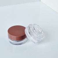 Pot vide en plastique transparent pour baume à lèvres, pot cosmétique rond à mécanisme rotatif pour crème blush 5g avec couvercle à vis