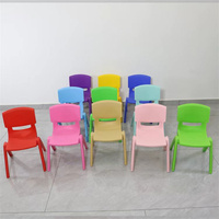 Chaise et table en plastique pour garderie et maternelle, bureau d'étude pour enfants, mobilier coloré en plastique pour enfants, chaise préscolaire en gros