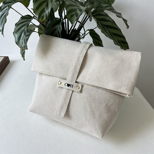 Bolsa Cosmética de Lona de Algodón Gruesa con Logotipo Personalizado CH, Nuevo Diseño de Sobre Plegable para Ropa, Regalos y Empaque - Product Image 4