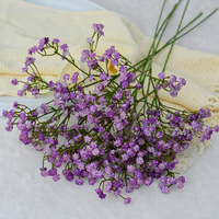 Gypsophile artificielle réaliste pour décoration de mariage, bouquet de mariée, tige unique, gypsophile en caoutchouc PU doux au toucher, fleur artificielle
