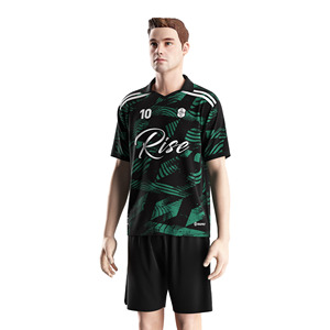 Camiseta de fútbol con cuello de polo y cuello en V, tela de secado rápido y paneles de gestión de la humedad para juegos competitivos y campos de entrenamiento - Product Image 2