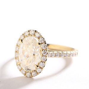 Anillos de Moissanita Personalizados MaiYi, Anillo de Moissanita de Oro de 18k con Corte Ovalado para Compromiso y Boda - Product Image 2