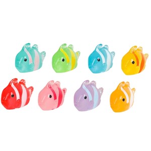 Llavero de resina con forma de pez Lanshuo, brilla en la oscuridad, conjunto de joyería DIY con forma de animal para manualidades, arte coleccionable - Product Image 5