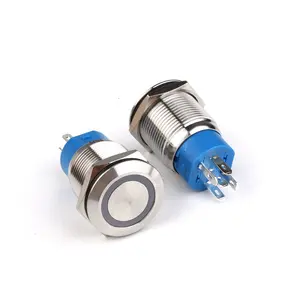 switch button car light 16mm metal selector kan l5 waterproof momentary led push button switch