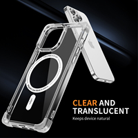 Housse de téléphone magnétique MegFit Ultra Hybrid pour iPhone 13 Pro Max Coque antichoc anti-jaunissement pour iPhone 14 Pro