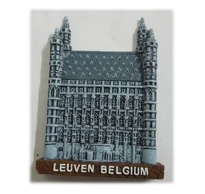الراتنج بلجيكا السياحية التذكارية ثلاجة المغناطيسي ثلاثية الأبعاد بناء مغناطيس الثلاجة