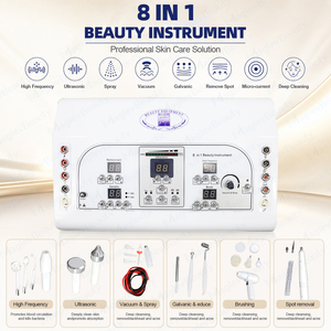 プロ仕様8in1美容機器 バキュームスプレー高周波スポット除去 若返りニキビ除去肌角質除去 - Product Image 1