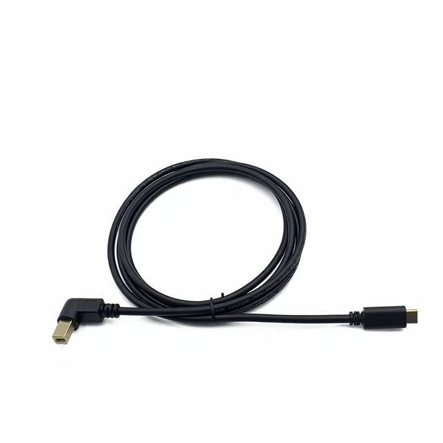 1M Printer Scanner Cable USB C MALE to USB B ANGLED MALE Black PVC Standard,Multifunctional USB Data Cable
