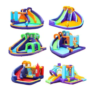 inflatable bounce house water slide jump bouncer Suppliers-Airmyfun Outdoor Party Game Water Slide Monki Jumper Jumping Castle Bounce House Inflatable Bouncer For Kids