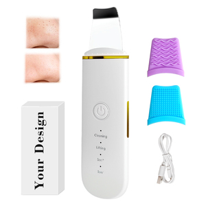 Exfoliador eléctrico con logotipo personalizado, 4 modos, cabezal de limpieza 3D, limpiador de poros, portátil, impermeable, limpiador ultrasónico de piel. - Product Image 1