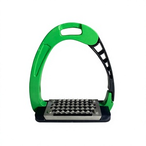 Étriers de sécurité en aluminium de haute qualité Tough Tack 2026, verts, avec pieds de sécurité en plastique enduit - Product Image 1