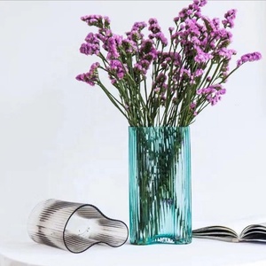 Jarrones <span class=keywords><strong>de</strong></span> <span class=keywords><strong>vidrio</strong></span> con Diseño a rayas para decoración del hogar, jarrón <span class=keywords><strong>de</strong></span> <span class=keywords><strong>vidrio</strong></span> con diseño moderno, jarrón <span class=keywords><strong>de</strong></span> suelo con diseño <span class=keywords><strong>de</strong></span> rayas recicladas - Product Image 2
